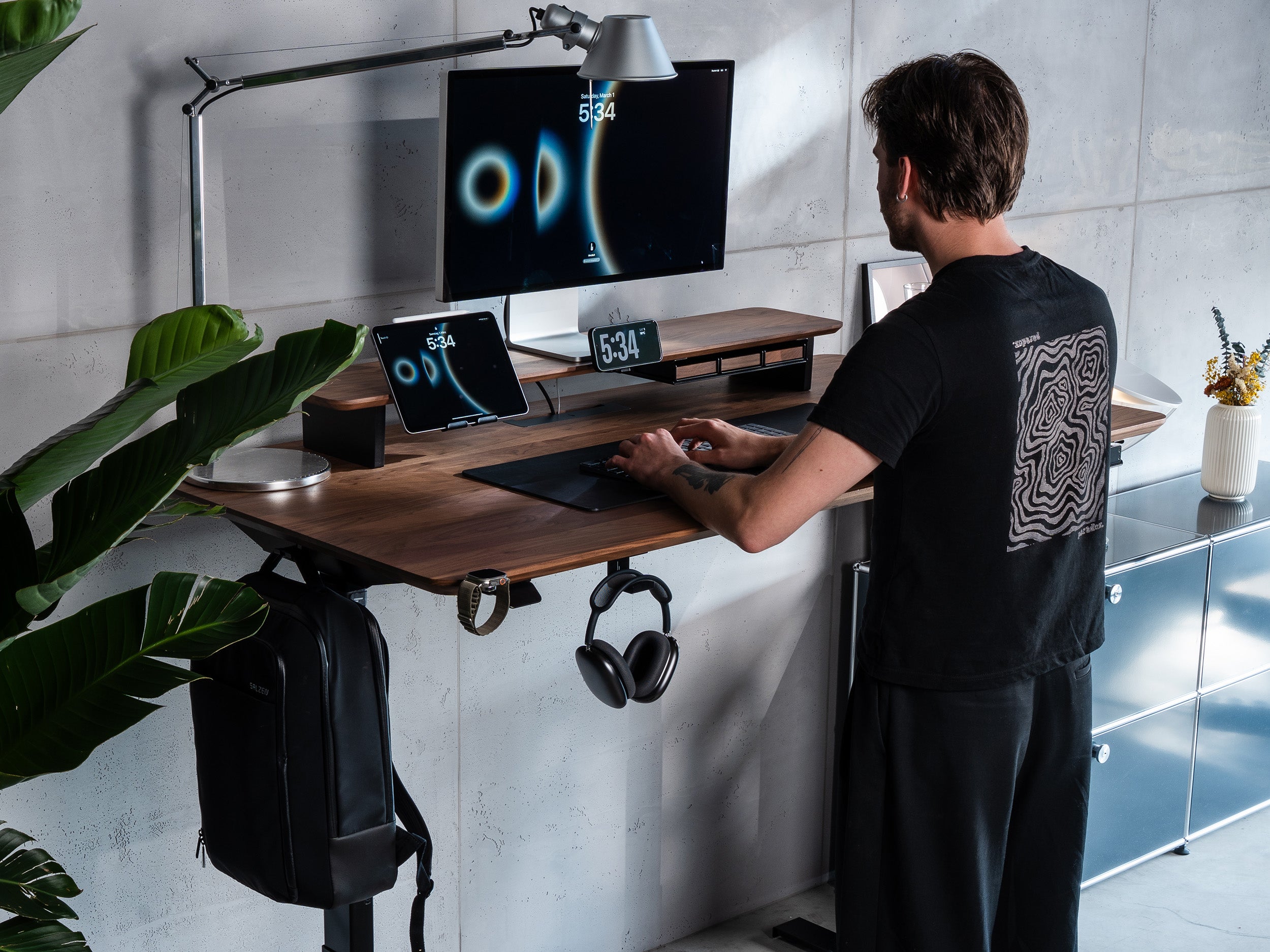 BALOLO, Kopfhörerhaken, Headphone Hook, Kopfhörerhalter, Kopfhörerständer, Headsethalter, Headset Holder, Desk Cockpit, Home Office, Organisierter Arbeitsplatz, organized workspace, office, standing desk @expand