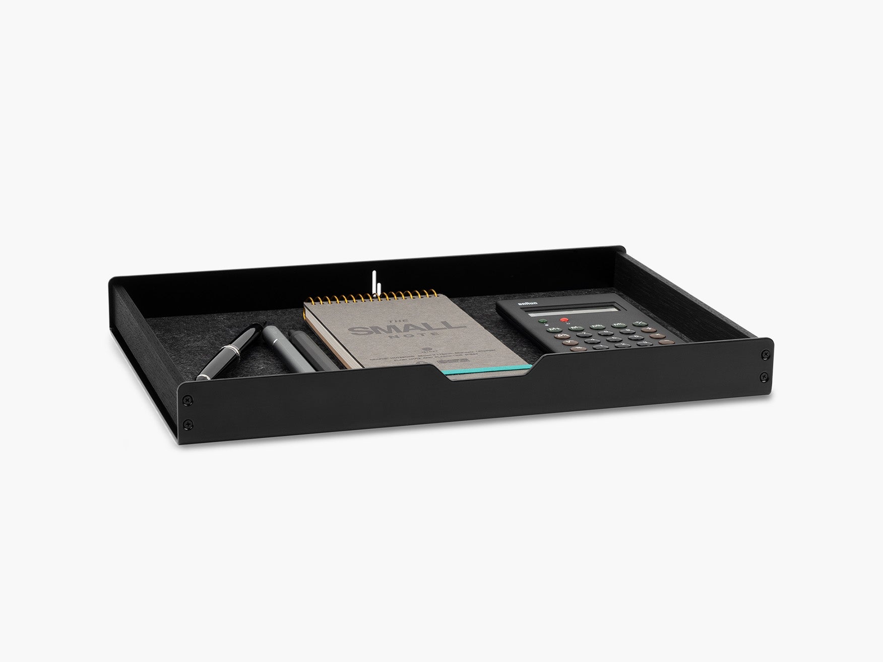 balolo, Stiftablage, Eichenholz, Stifthalter, Schreibtischzubehör, Stiftbehälter, Ordnung für Schreibutensilien, organisierter Schreibtisch, Catch All Tray, pen tray, pen holder, pen organizer, storage for pens, organization for desk utensils, organized desk, oak, all black @expand #material_All Black