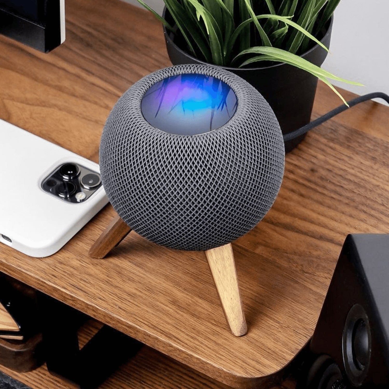 BALOLO, TriPod Mini, TriPod, HomePod Ständer, HomePod Halter, Apple HomePod, Apple HomePod mini, Apple HomePod Ständer, Schreibtischzubehör, Apple Zubehör, Home Office, Smarthome, Smarthome Zubehör, Smartes Zuhause