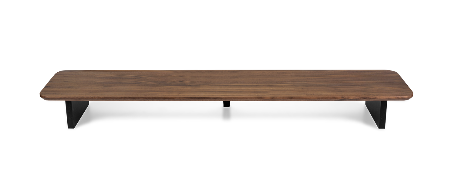 BALOLO, Setup Cockpit, Monitorständer, Monitorerhöhung, ergonomischer Arbeitsplatz, Arbeiten mit zwei Bildschirmen, Modulare Monitorerhöhung, Schreibtischzubehör, aufgeräumter Schreibtisch, organisierter Schreibtisch, Home Office, Büro, Schreibtischorganisation, Massivholz, Nussbaum, Eiche