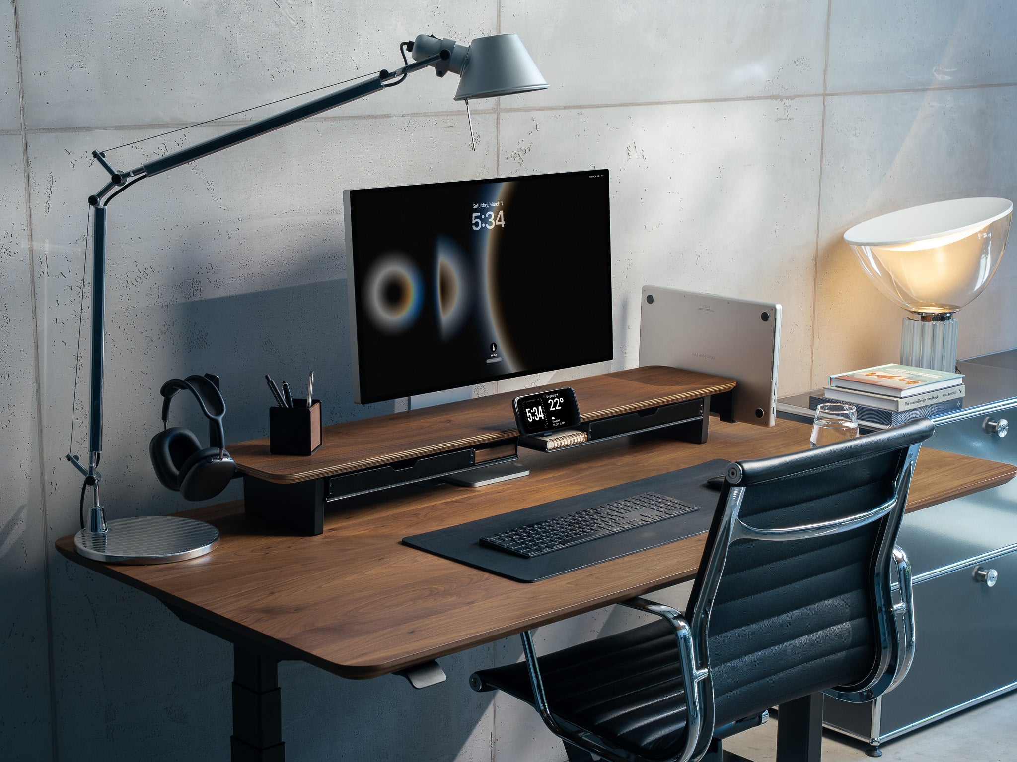 モニター台 BALOLO Setup Cockpit Monitor Stand Large Setup Cockpit – The Dual Monitor Stand made from Solid Wood | BALOLO