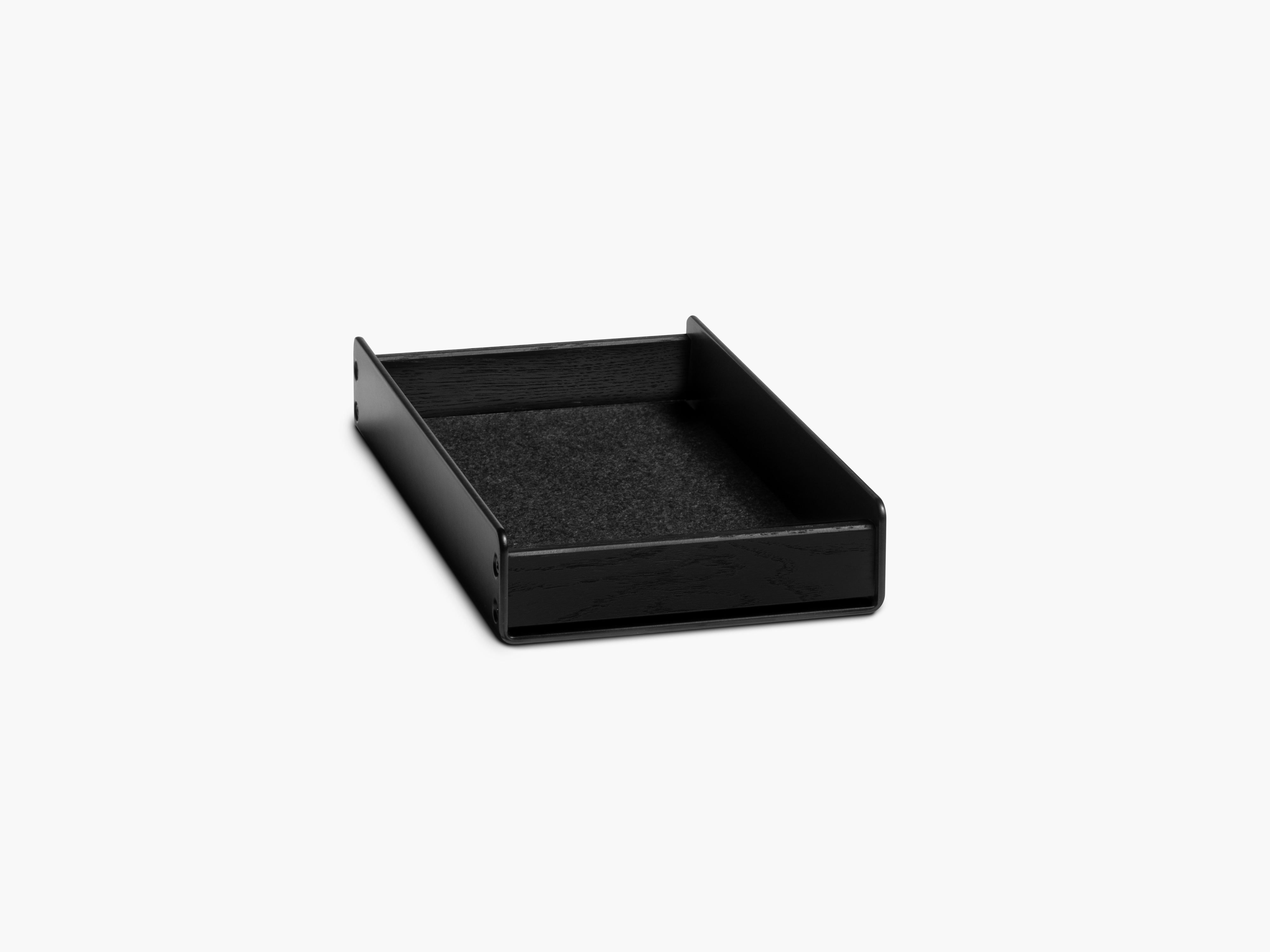 balolo, Stiftablage, Eichenholz, Stifthalter, Schreibtischzubehör, Stiftbehälter, Ordnung für Schreibutensilien, organisierter Schreibtisch, Catch All Tray, pen tray, pen holder, pen organizer, storage for pens, organization for desk utensils, organized desk, oak, all black,, #material_All Black