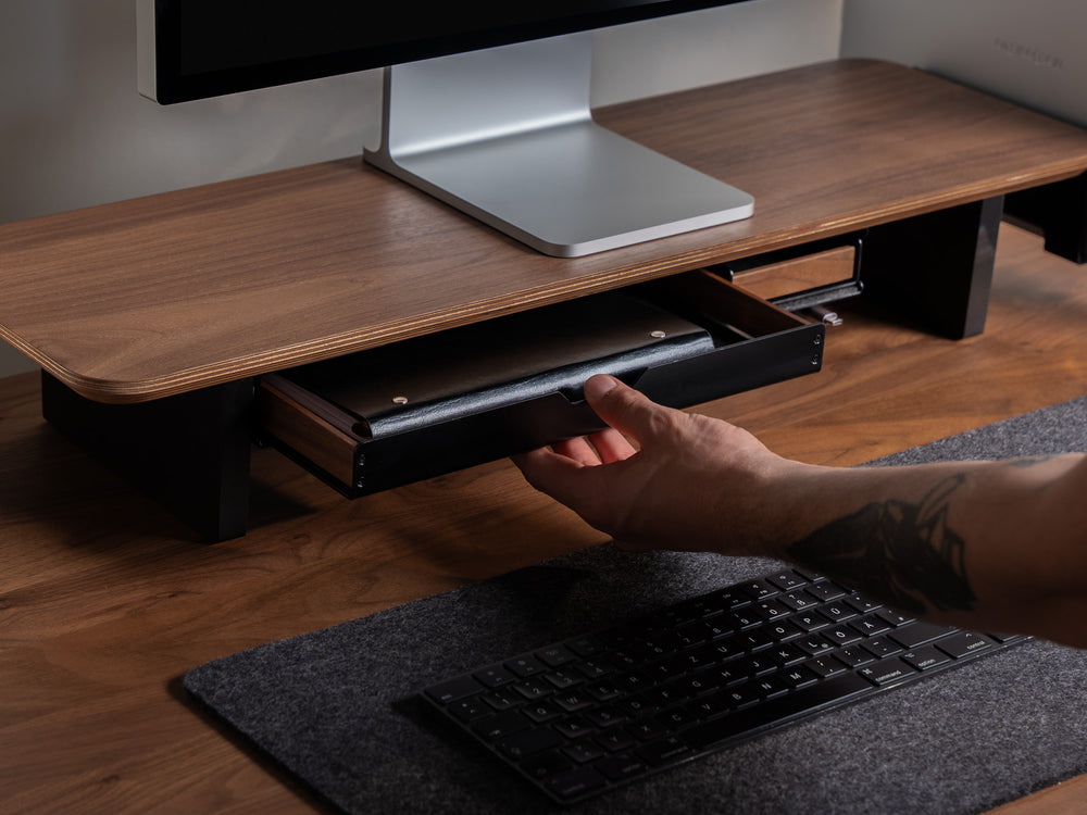 The Setup Cockpit Medium & Laptop Dock Set - Walnut | BALOLO