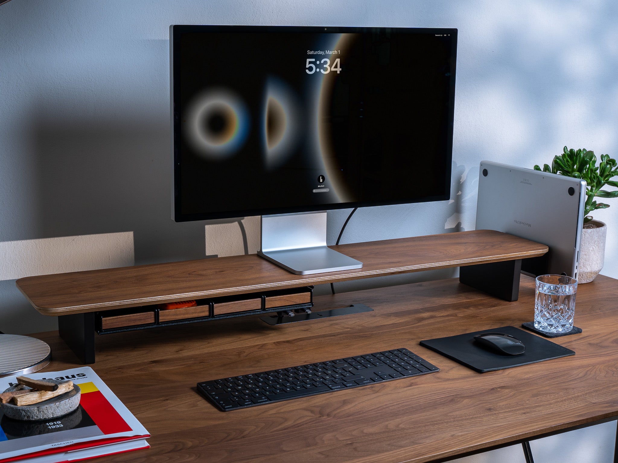 The Setup Cockpit Large & Laptop Dock Set - Walnut | BALOLO