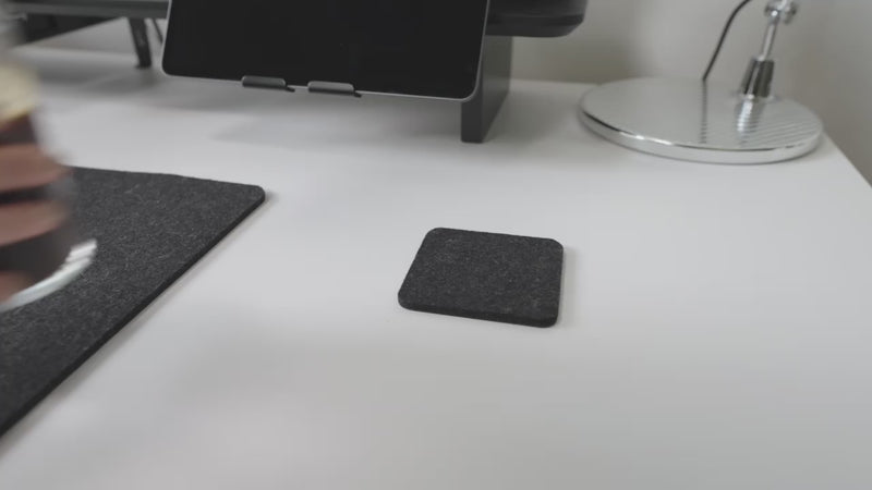 BALOLO, Desk Coaster Halter, Desk Coaster, Filz-Untersetzer, Schreibtisch-Untersetzer, Filz, Wollfilz, Büro, Home Office, Desk Setup, Schreibtischzubehör, Monitorständer, Monitorerhöhung, modulares Schreibtischzubehör